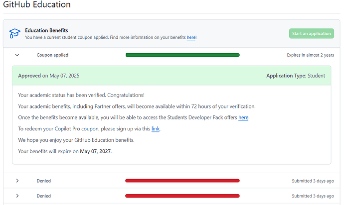 喜报，Github Education终于过了！ - 搞七捻三 - LINUX DO