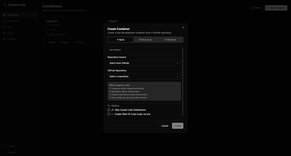 分享一个docker+open-code 实现的云端cc开发项目 - 开发调优 - LINUX DO