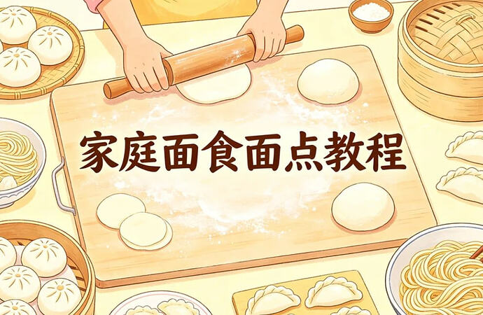 B站品诺王家庭面食面点教程,从揉面到造型+做出专业级面点