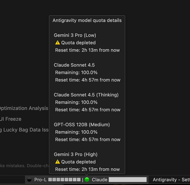 [开源] Antigravity IDE 模型配额监控插件（支持Win-x64/Mac/Linux系统） - 开发调优 - LINUX DO