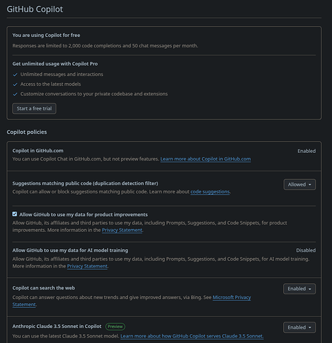 ask for github copilot - 开发调优 - LINUX DO