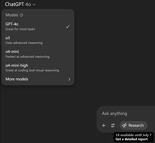 chatgpt的deep research(深度研究) 的剩余次数还能看到吗? - 开发调优 - LINUX DO