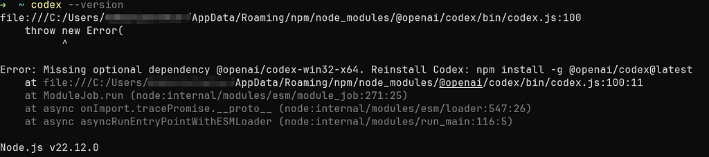 Codex CLI 0.124.0版本启动报错？ - 开发调优 - LINUX DO