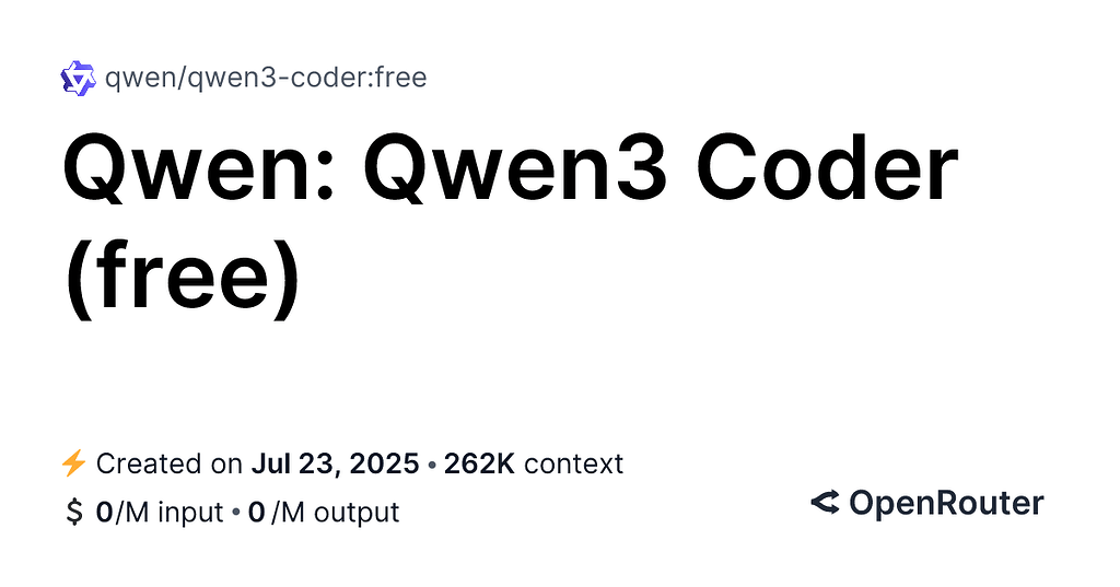 OpenRouter 提供了免费 Qwen3 Code... 然后为啥扣了我余额🤔？ - 开发调优 - LINUX DO
