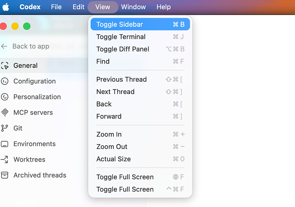 吐槽 codex macOS 版本的一个功能，为啥 ctrl+b 也被 sidebar 占用了 - 开发调优 - LINUX DO