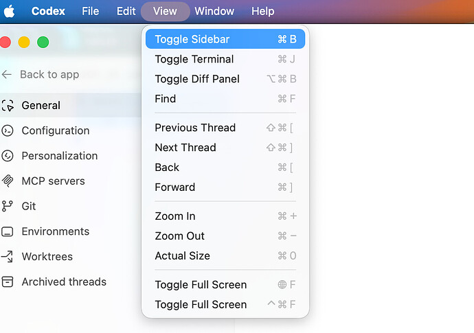 吐槽 codex macOS 版本的一个功能，为啥 ctrl+b 也被 sidebar 占用了 - 开发调优 - LINUX DO