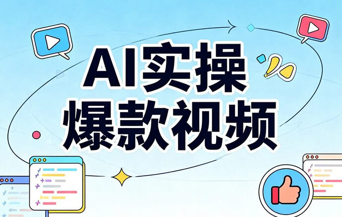 AI实操爆款视频实战课，打造流量账号多元变现
