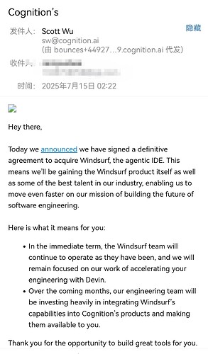 Devin 接盘 Windsurf - 前沿快讯 - LINUX DO