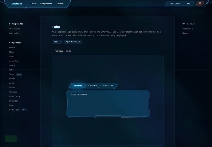 Linux Cosmic Ui Cosmic UI——科幻主题的开源组件库 - 开发调优 - LINUX DO