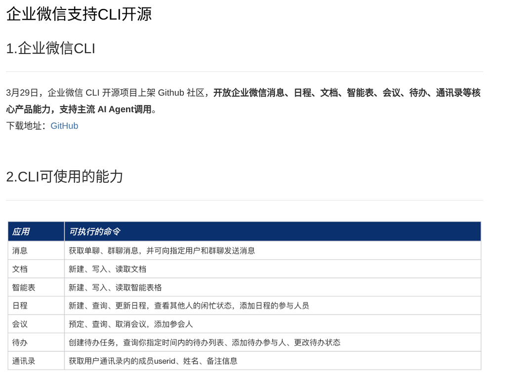 企业微信支持 CLI 现已开源 - 前沿快讯 - LINUX DO