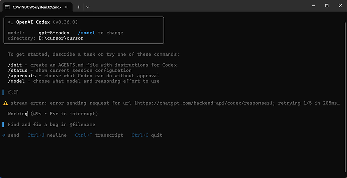 codex:发送URL请求时出错 - 搞七捻三 - LINUX DO