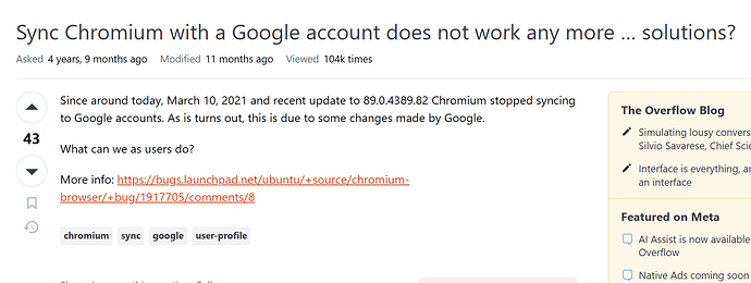 Chromium能登陆谷歌吗？ - 搞七捻三 - LINUX DO