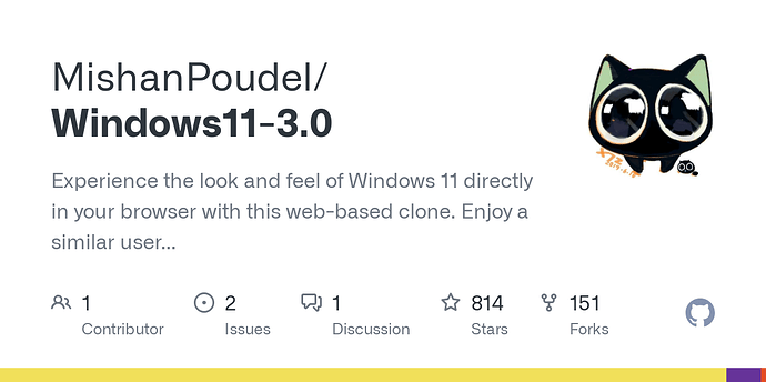 过于NB，使用 React.js 构建的 Windows 11 系统模拟器. - 资源荟萃 - LINUX DO