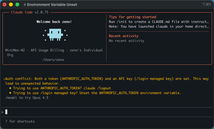 Claude Code Auth conflict - 开发调优 - LINUX DO