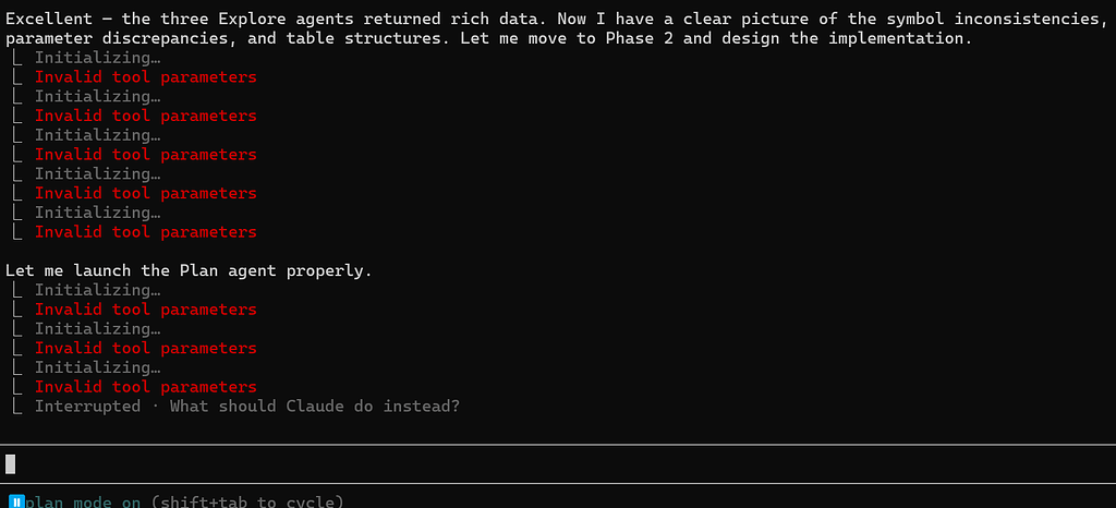 Invalid Parameters cc突然显示Invalid tool parameters - 开发调优 - LINUX DO