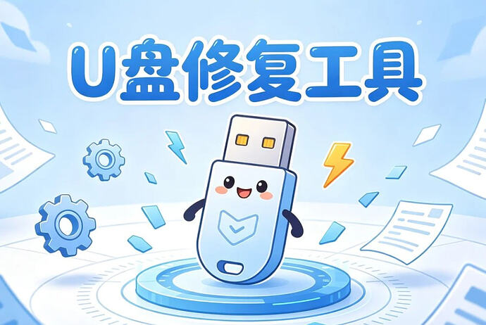 U盘修复工具,一键修复文件损坏+解除写保护