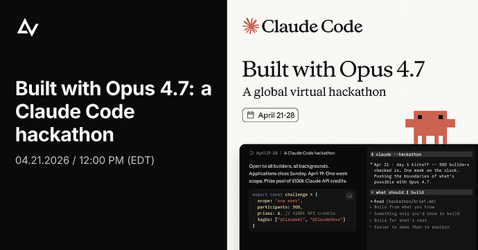 与 Opus 4.7 一同构建 : a Claude Code hackathon - 福利羊毛 - LINUX DO