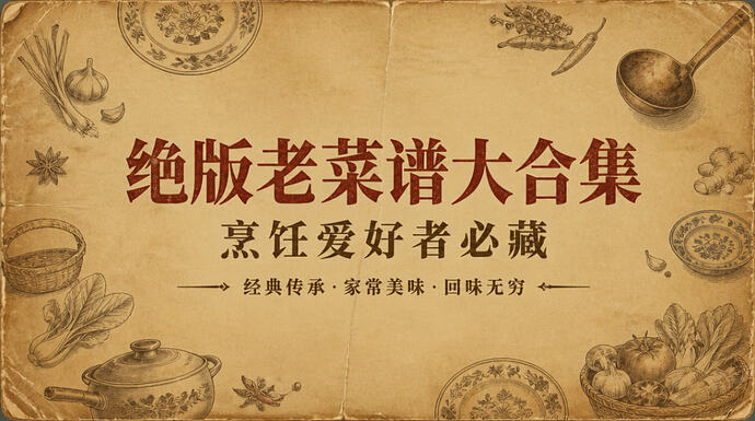 《绝版老菜谱大合集》10本经典家常菜谱大全，烹饪爱好者必藏
