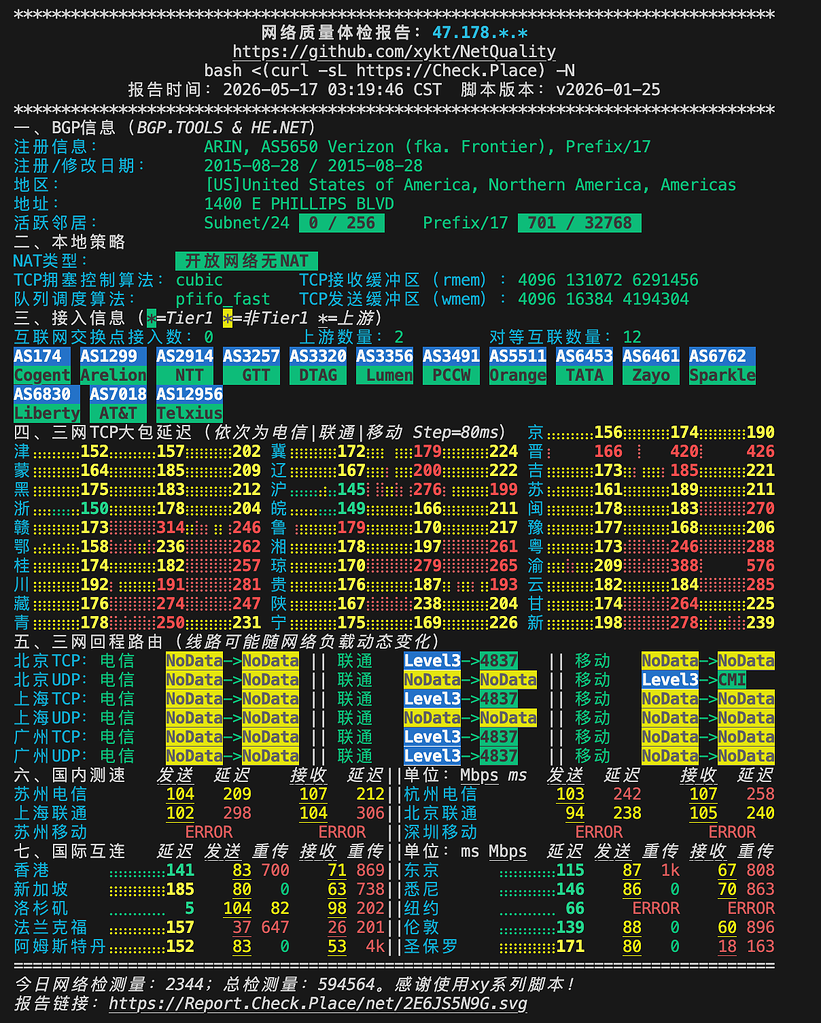 美国Frontier静态家宽 新段ip 加州测评 - 开发调优 - LINUX DO