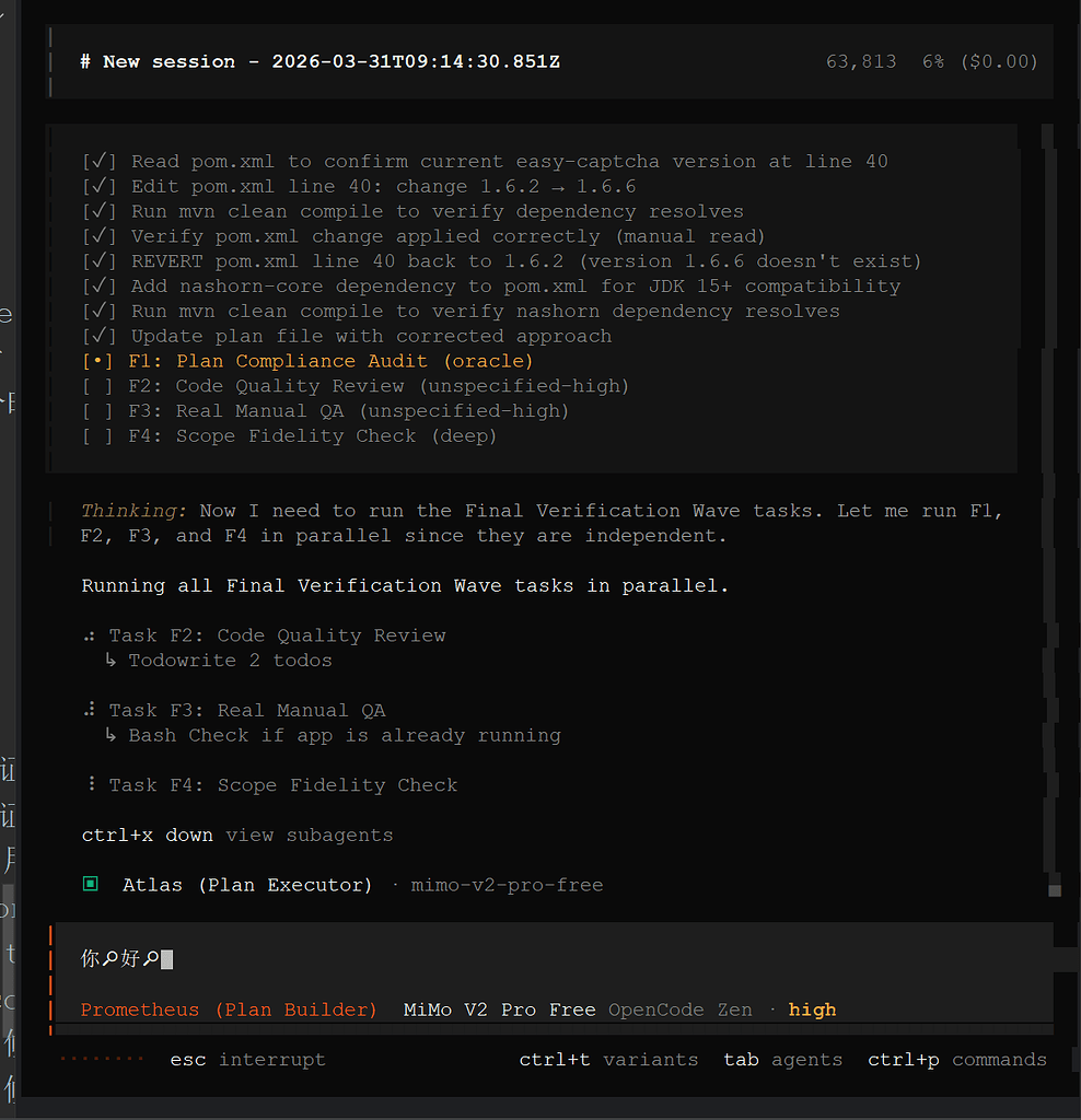 opencode 中文乱码 - 开发调优 - LINUX DO