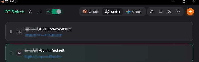 牢们好, 请问CC Swtich支持配置Codex使用中转站的Gemini模型使用吗? - 搞七捻三 - LINUX DO