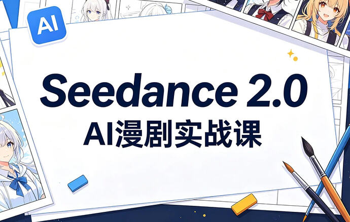 Seedance 2.0 AI漫剧实战课,单人批量打造爆款漫剧