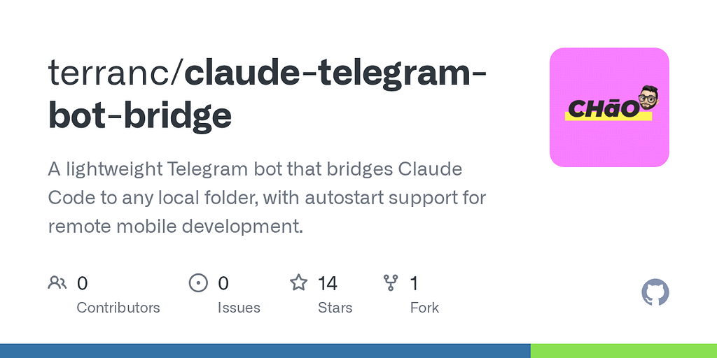 一日一撸（No.2）：把 Claude Code 装进 Telegram：一个周末的轻量级方案 - 开发调优 - LINUX DO