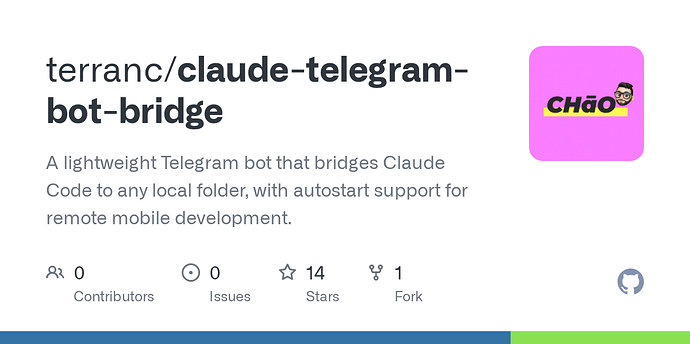 一日一撸（No.2）：把 Claude Code 装进 Telegram：一个周末的轻量级方案 - 开发调优 - LINUX DO