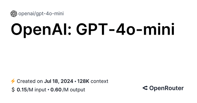 最近GPT-4o-mini使用量突增 - 开发调优 - LINUX DO