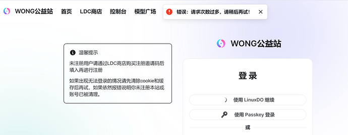 wong公益站购买邀请码注册以后无法登录 - 开发调优 - LINUX DO