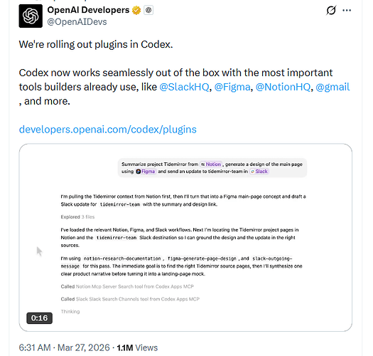 Codex终于出插件了，以前只能看着claude code的插件市场眼馋 - 前沿快讯 - LINUX DO