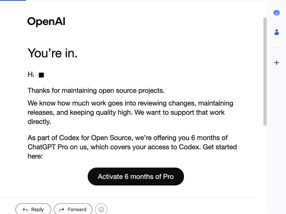 Codex for Open Source 6个月的pro 20x过了 - 搞七捻三 - LINUX DO