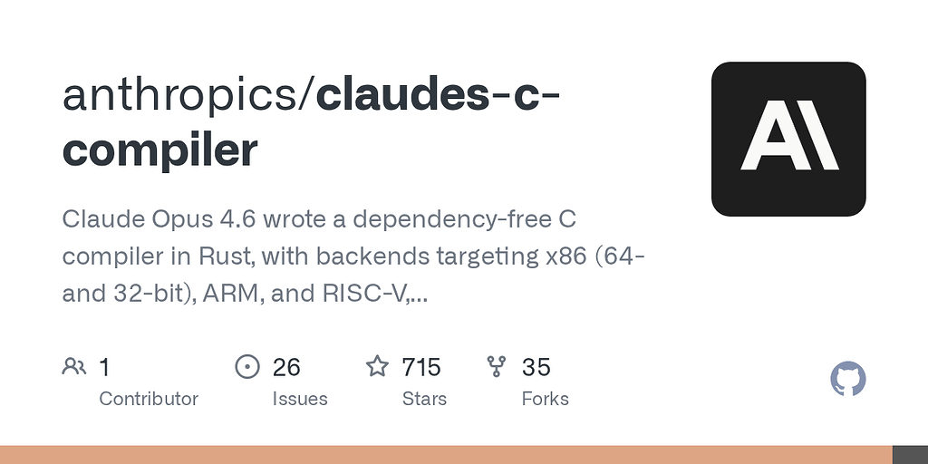 anthropics/claudes-c-compiler: Claude Opus 4.6 也想写 C 编译器 - 资源荟萃 - LINUX DO