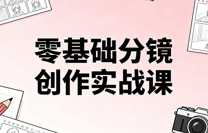零基础分镜创作实战课,系统掌握镜头思维与接单技能