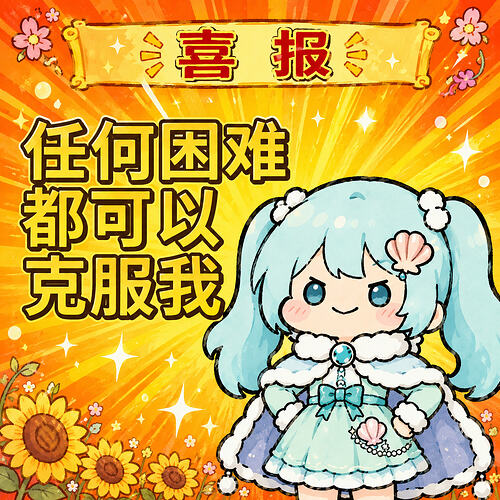 表情包-被困难克服