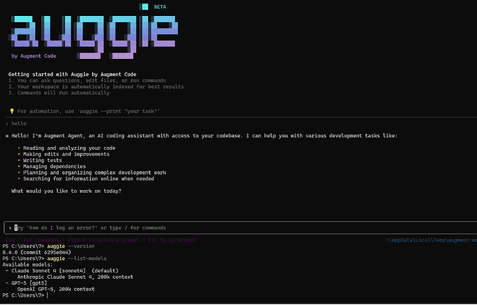 augment code 家的 Augment CLI （auggie）终于发布 beta 版本了 - 开发调优 - LINUX DO