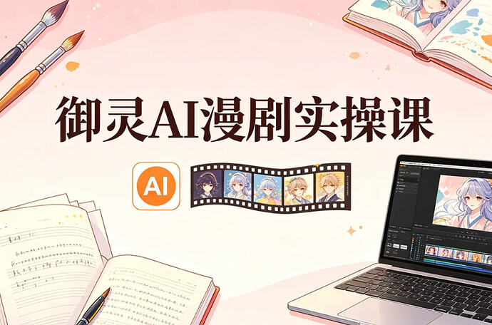 御灵AI漫剧实操课,零基础轻松入局漫剧赛道