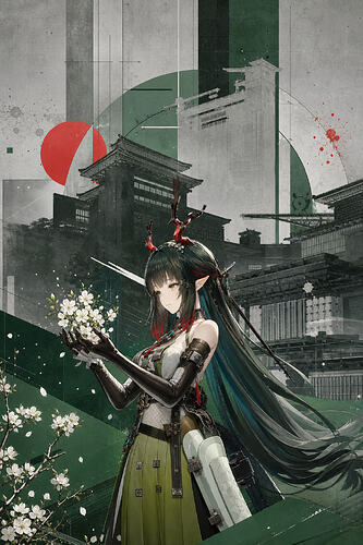 gpt-image-2 (medium)a前四张图片为《明日方舟终末地》中的角色庄 (13)