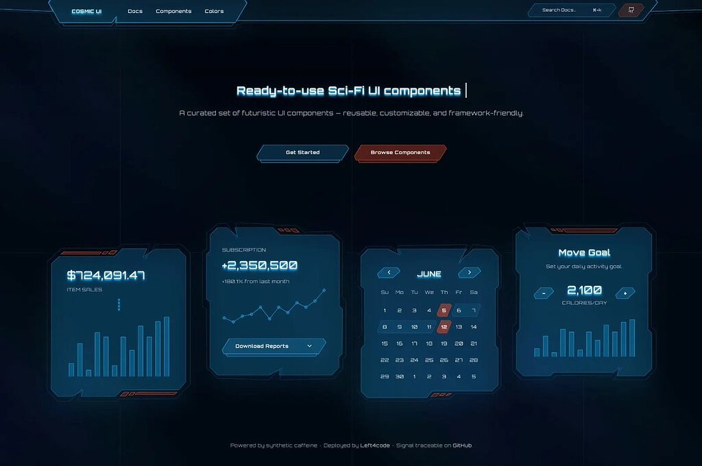 Cosmic UI——科幻主题的开源组件库 - 开发调优 - LINUX DO