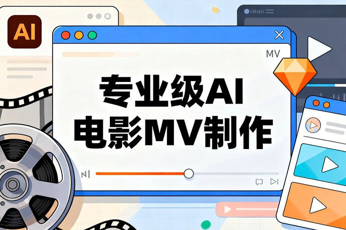 专业级AI电影MV制作教程,零基础打造电影质感音乐MV