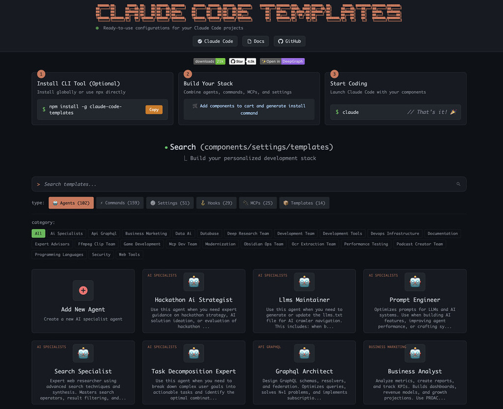 Claude code templates - 搞七捻三 - LINUX DO
