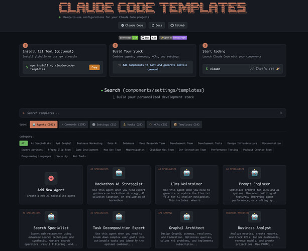 Claude code templates - 搞七捻三 - LINUX DO