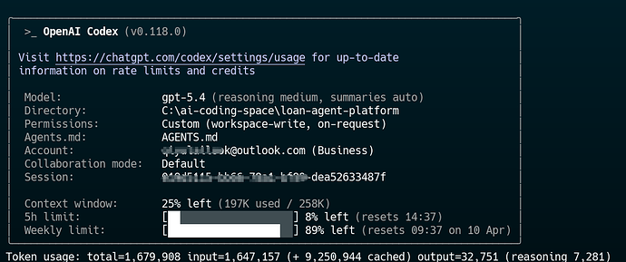codex 今天的5-hour-limit 这对吗？ - 搞七捻三 - LINUX DO