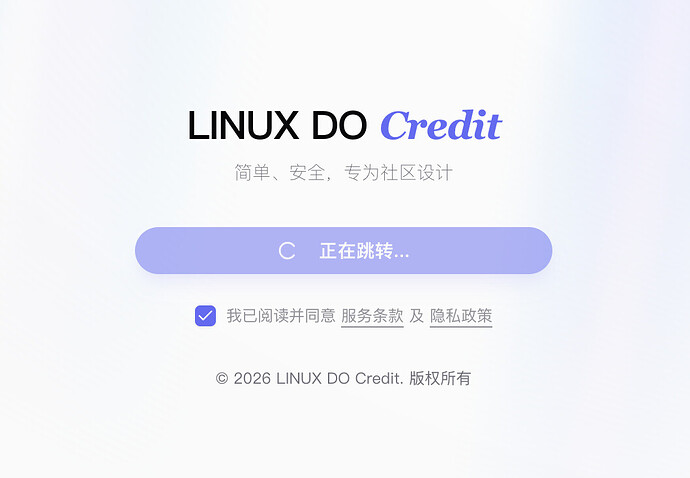 LINUX DO Credit 显示正在跳转但跳不进去 - #10 - 运营反馈 - LINUX DO