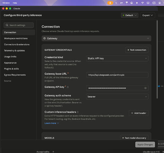 Claude Desktop 中不显示 DeepSeek 1M 上下文模型 - 搞七捻三 - LINUX DO