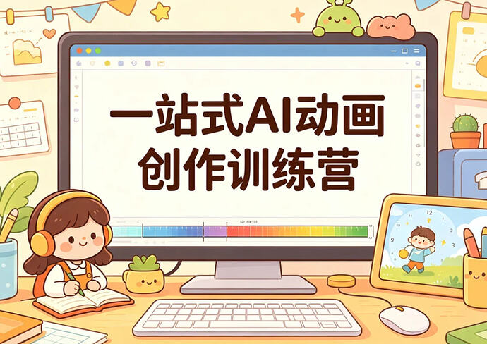 一站式AI动画创作训练营，零基础制作多风格原创视频