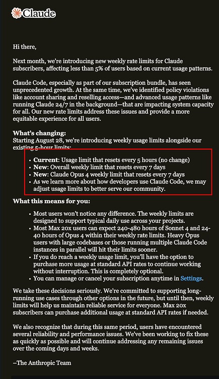 Claude Code 新政策！加入Weekly Limit for Max User - 前沿快讯 - LINUX DO