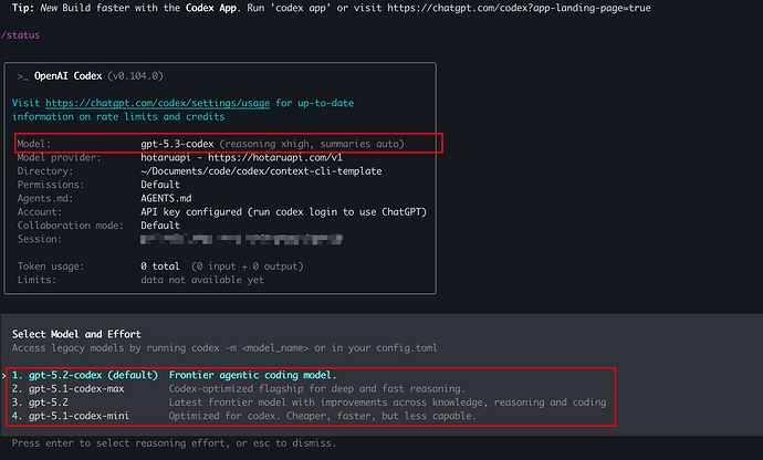 codex cli 如何打开 gpt-5.3-codex 的选项显示 - 开发调优 - LINUX DO