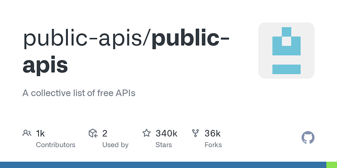 API合集，上千个免费的公共 API 接口! GitHub 上的这个API仓库已经获得了 273k ! - 资源荟萃 - LINUX DO