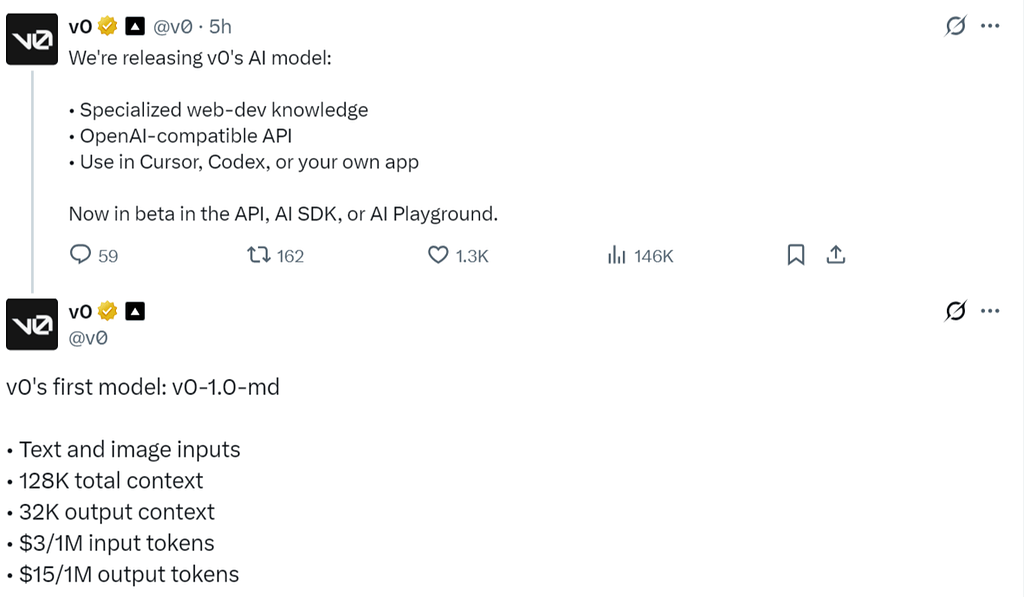 V0.dev发布v0-1.0-md大模型API - 开发调优 - LINUX DO